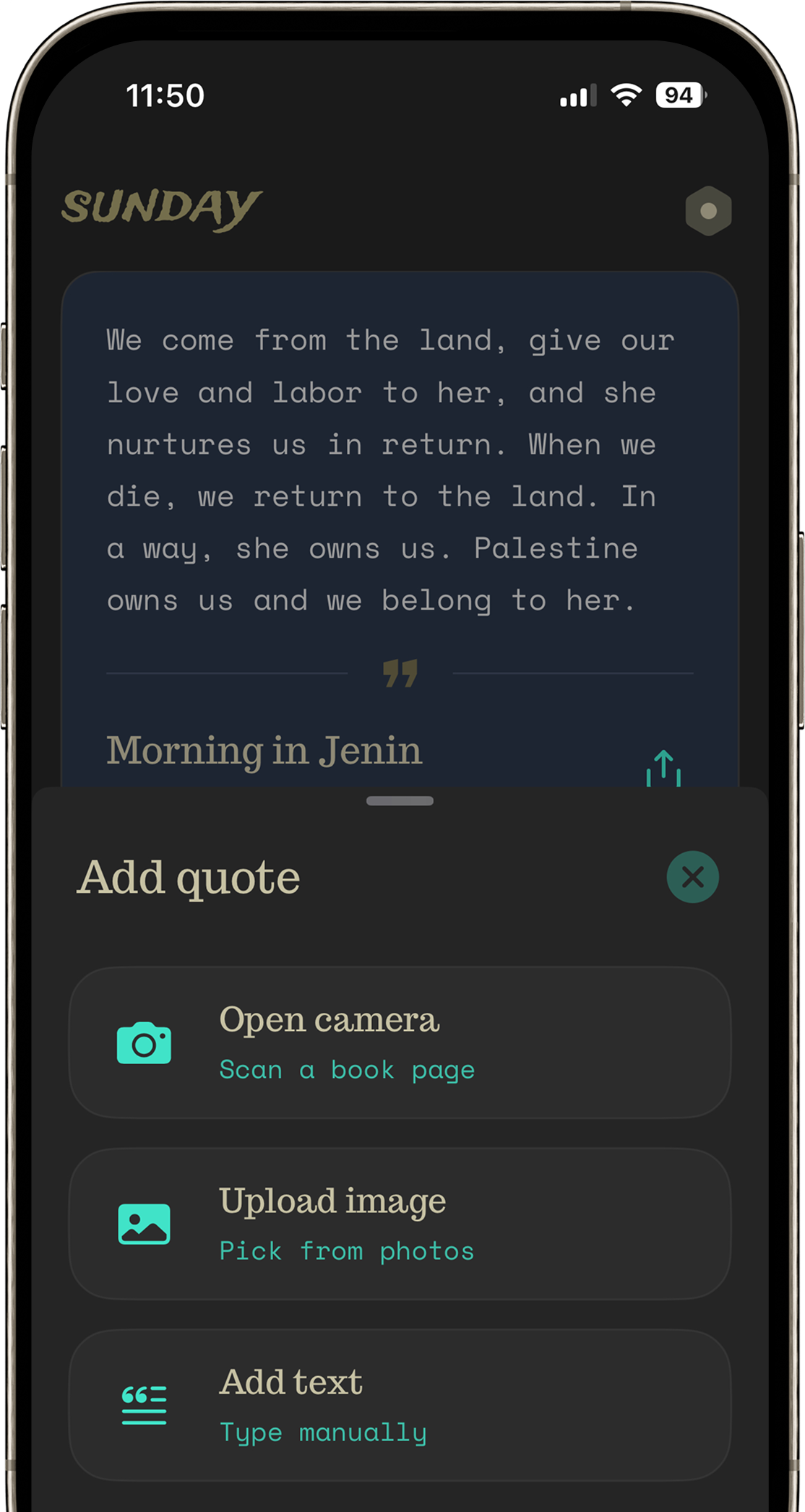 Capture Quotes Interface